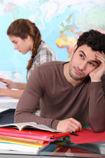 Stressed student 